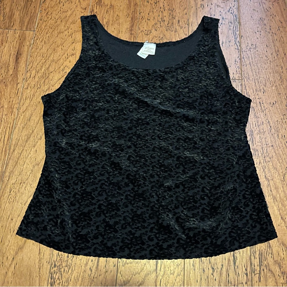 Gilligan & O'Malley Black Textured Tank Top